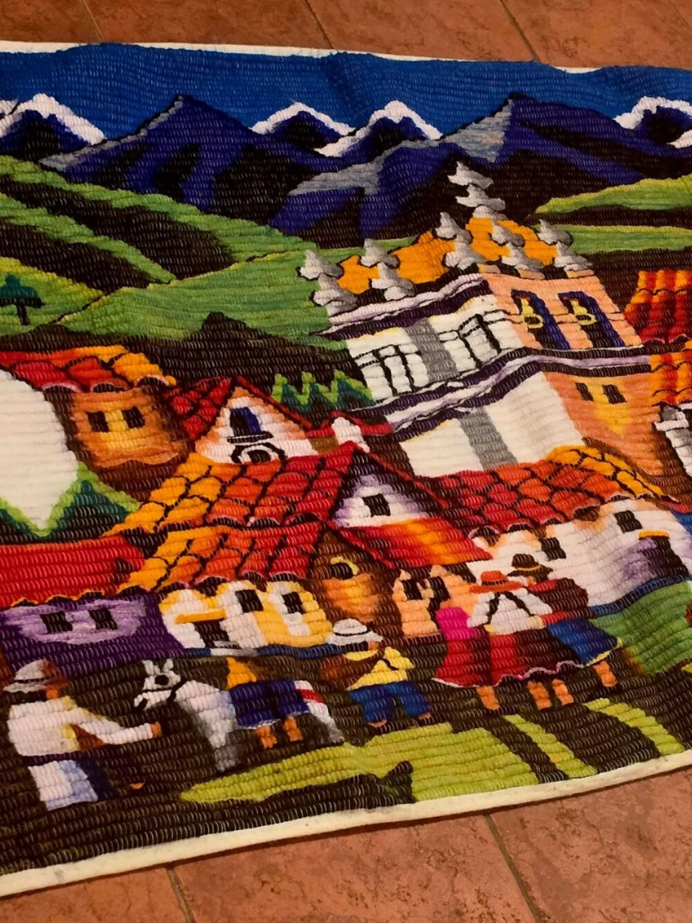 Authentic Andean Village Rustic Style, Extra Large Art Tapestry